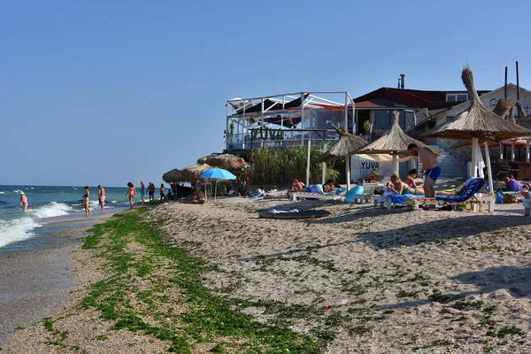 Vama Veche Constanţa Rumunia Sierpień 2018 Vama Veche Beach Spoza — Zdjęcie stockowe