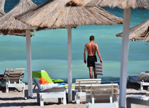 Vama Veche Constanta Rumunsko Srpen 2018 Pláž Vama Veche Která — Stock fotografie