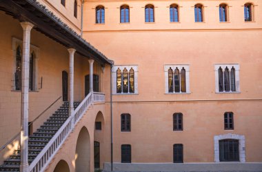 Gandia, Valensiya, İspanya - 10 Kasım 2016. Ducal Sarayı Borgia, Gandia, Costa Blanca, İspanya Eyaleti, İspanya