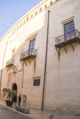 Gandia, Valensiya, İspanya - 10 Kasım 2016. Ducal Sarayı Borgia, Gandia, Costa Blanca, İspanya Eyaleti, İspanya