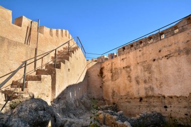Beklediği, İspanya - 11 Kasım 2016. Kalıntıları beklediği Castle, Valencia, İspanya.