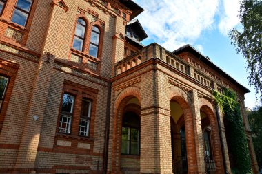 Zagreb, Hırvatistan - 14 Temmuz 2017. Jimnastik Kulübü Merkezi Binası jimnastikçiler spor jimnastik ve eğlence programları yarışmalarda performansları için eğitim nerede. 