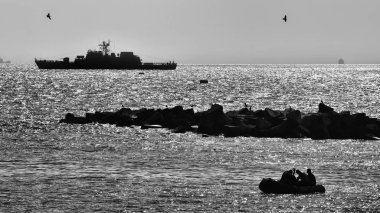 Köstence, Romanya - 15 Ağustos 2018. Köstence, Romanya Karadeniz kıyısında deniz kuvvetleri günü 2018 olay.