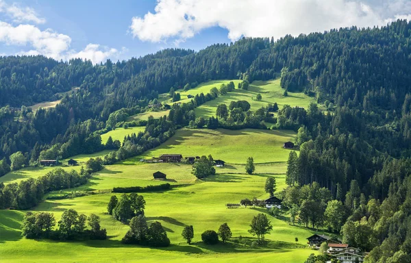 Increíble Paisaje Rural Westendorf Montañas Los Alpes Tirol Austria — Foto de Stock