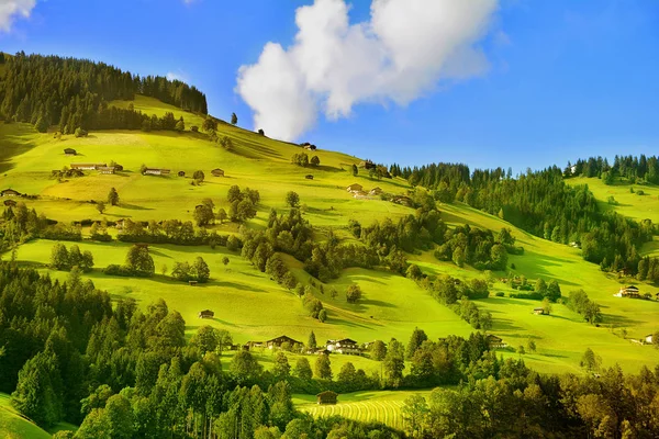 Incredibile Paesaggio Rurale Westendorf Alpi Tirolo Austria — Foto Stock