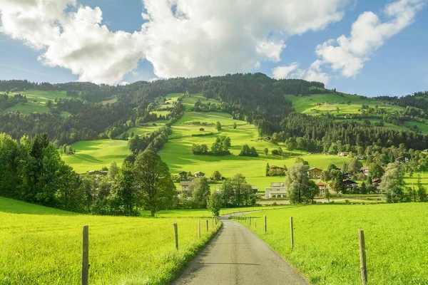 ウェストデンドルフの田園風景 アルプス山脈 チロル オーストリア — ストック写真