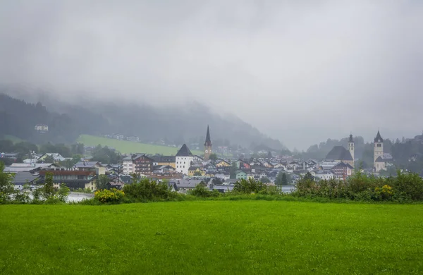 Dia Verão Chuvoso Kitzbuhel Tirol Áustria — Fotografia de Stock