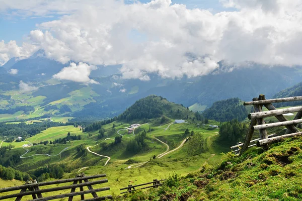 Drámai Táj Hegyekben Fieberbrunn Osztrák Alpokban Tirol — Stock Fotó