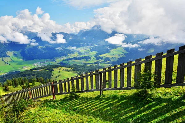 Dramatyczne Krajobrazy Górach Fieberbrunn Alpy Austriackie Tirol — Zdjęcie stockowe