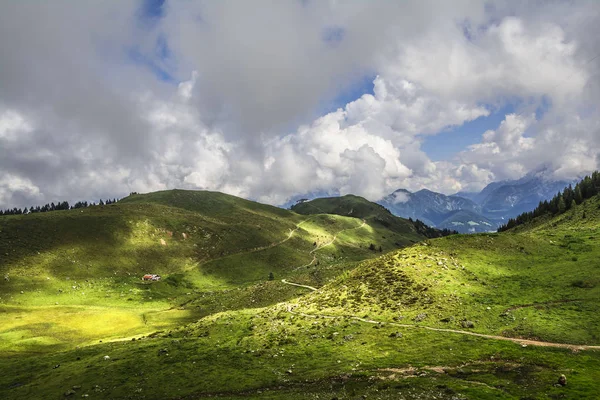 Amazing Krajobraz Szlaku Wspinaczka Jeziorze Wildseelodersee Fieberbrunn Kitzbuhel Alps Tyrolska — Zdjęcie stockowe