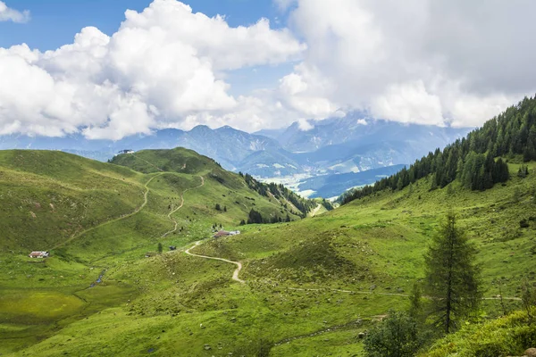 Increíble Paisaje Sendero Que Sube Lago Wildseelodersee Fieberbrunn Kitzbuhel Alpes — Foto de Stock