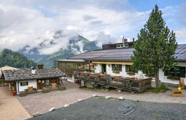 Fieberbrunn Austria August 2016 Cottage Building Grillstation Intermediate Station Bergbahnen — Stock Photo, Image