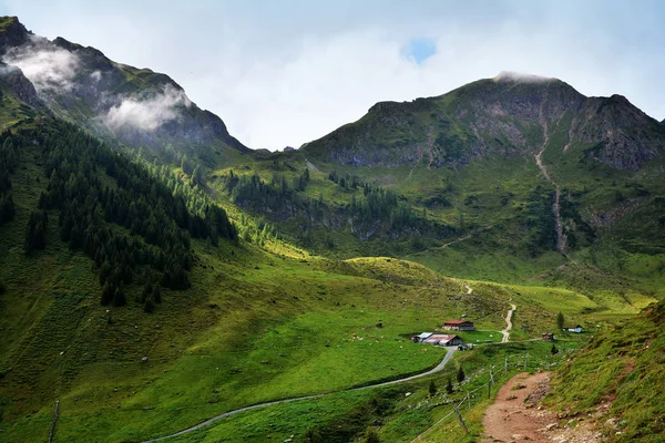 Piękny Widok Szlaku Dwie Godziny Domu Wildseeloder Jezioro Wildsee Historyczne — Zdjęcie stockowe