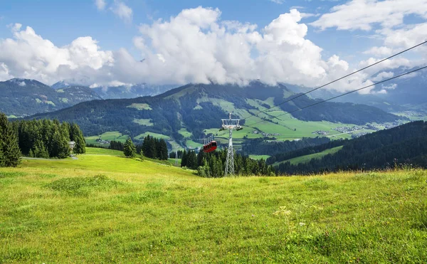 Sommarlandskap Och Transport Tirol Österrike — Stockfoto