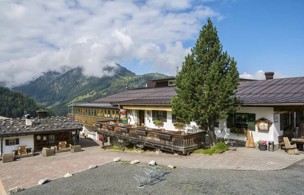 Fieberbrunn Austria August 2016 Cottage Building Grillstation Intermediate Station Bergbahnen — Stock Photo, Image