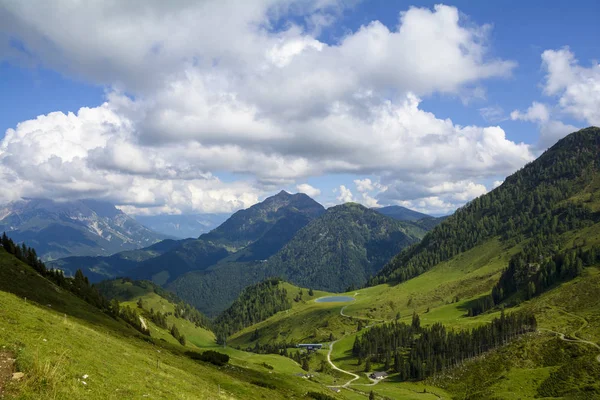 Vackra Panorama Två Timmar Leden Till Wildseeloder Hus Och Wildsee — Stockfoto