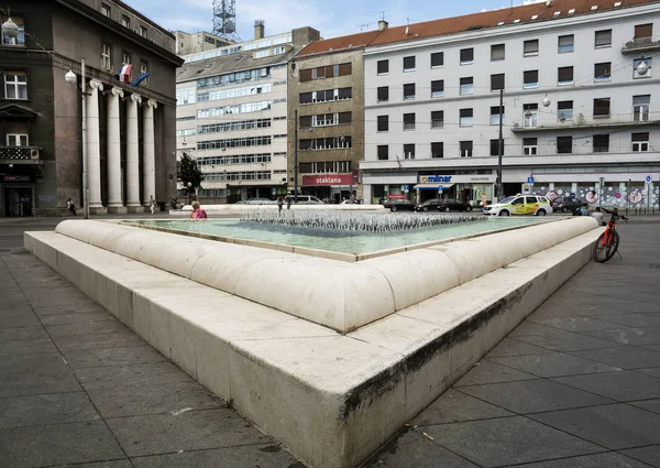 Cerca Arquitectura Del Edificio Zagreb Capital Croacia — Foto de Stock