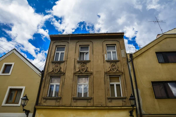 Close up building architecture in Zagreb, capital of Croatia