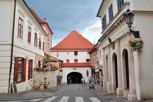 Zagreb Croacia Julio 2017 Puerta Piedra Zagreb Kamenita Vrata Gornji — Foto de Stock