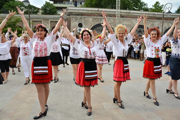 Constanta Romania Iunie 2018 Grupul Dansatori Care Acționează Ziua Iei — Fotografie, imagine de stoc