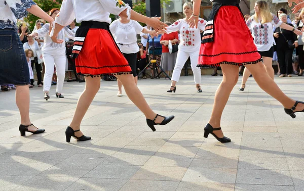 Constanta Rumunia Czerwca 2018 Grupa Tancerzy Działających Ziua Iei Międzynarodowy — Zdjęcie stockowe