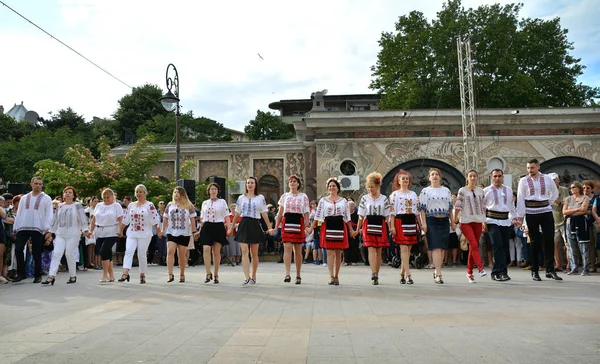 Constanta Rumänien Juni 2018 Tanzgruppe Die Beim Ziua Iei Internationaler — Stockfoto