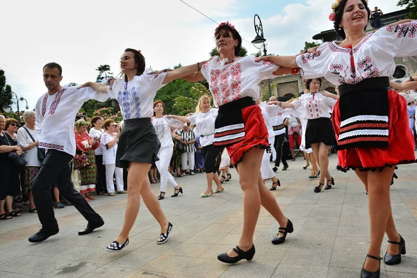 Constanta Roumanie Juin 2018 Groupe Danseurs Agissant Ziua Iei Journée — Photo