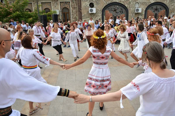 Constanta Roumanie Juin 2018 Groupe Danseurs Agissant Ziua Iei Journée — Photo