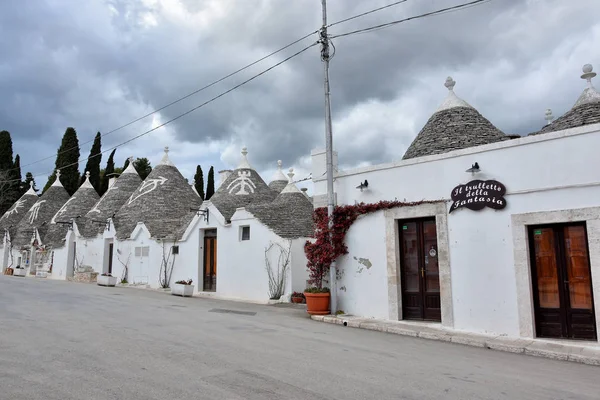 Alberobello Itália Fevereiro 2019 Casas Trulli Únicas Alberobello Região Puglia — Fotografia de Stock