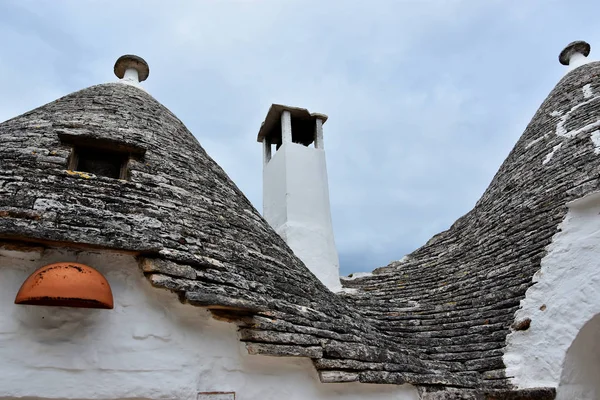 Casas Trulli Únicas Alberobello Região Puglia Itália — Fotografia de Stock