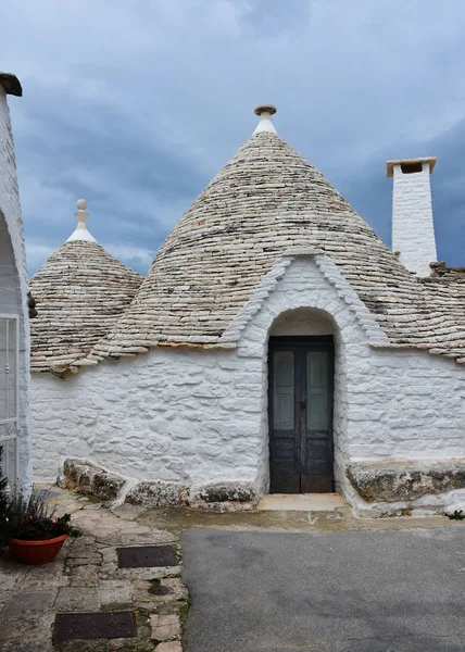 Unieke Trulli Huizen Van Regio Alberobello Apulië Italië — Stockfoto