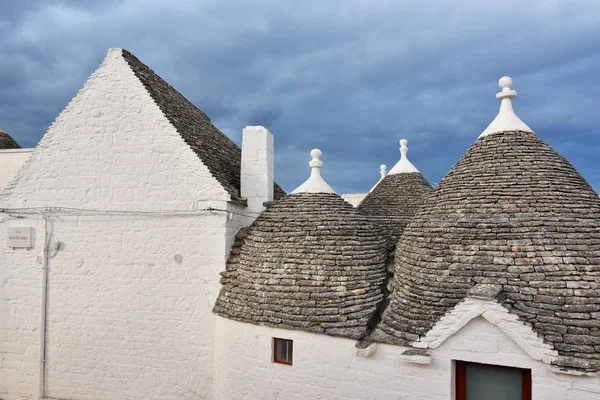 Casas Trulli Únicas Alberobello Região Puglia Itália — Fotografia de Stock