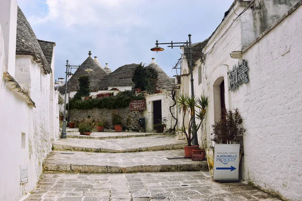 Alberobello Italien Februar 2019 Einzigartige Trulli Häuser Von Alberobello Apulien — Stockfoto