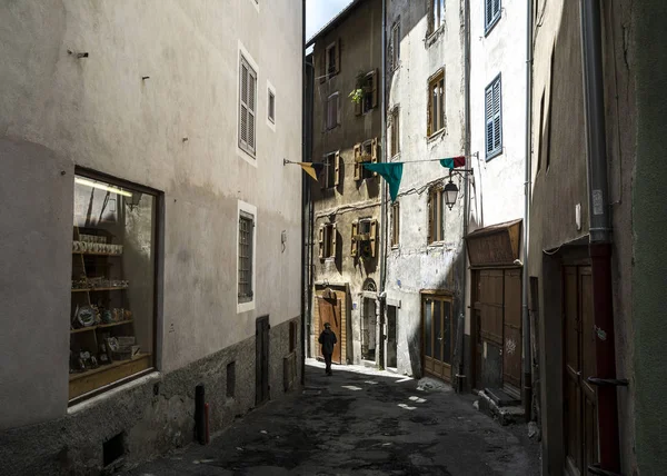 Briancon Francia Luglio 2017 Strada Nel Centro Storico Briancon Città — Foto Stock