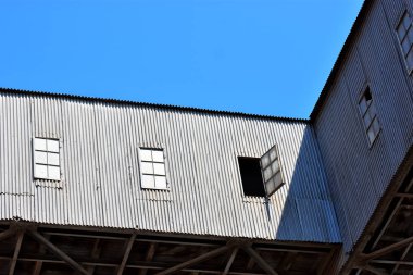 Romanya 'nın Köstence Sahil Limanı' nda Anghel Saligny Silos