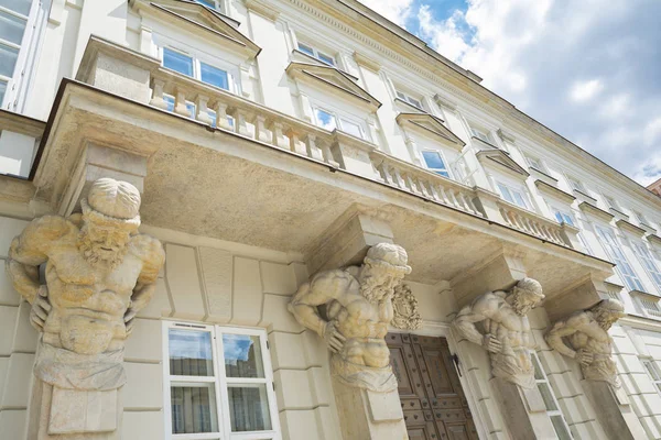 Fachada Exterior Del Palacio Potocki Famosa Calle Krakowskie Przedmiescie Varsovia — Foto de Stock