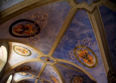 Varşova, Polonya - 29 Haziran 2018. Eski Şehir Meydanı, Varşova, Polonya yer alan Royal Castle iç. Milletvekillerinin eski odası.