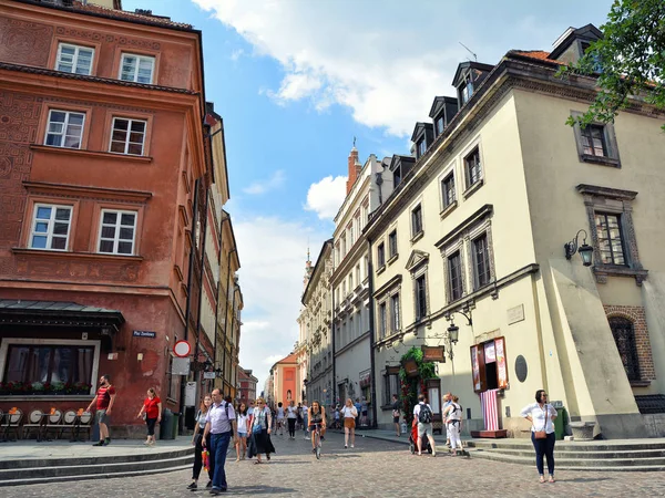 Warsaw Polonia Giugno 2018 Bellissimo Paesaggio Urbano Nel Centro Storico — Foto Stock