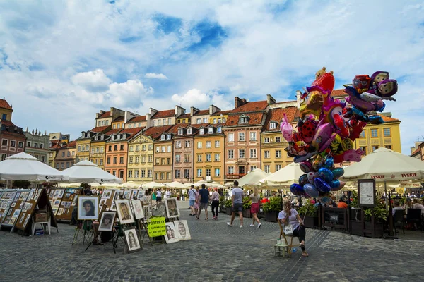 Warsaw Poland June 2018 Old Town Market Square Rynek Starego — Stock Photo, Image