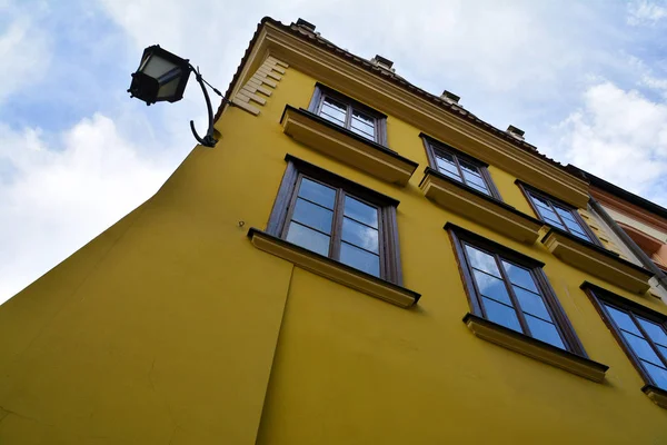 Architecture Traditionnelle Colorée Sur Place Marché Vieille Ville Rynek Starego — Photo