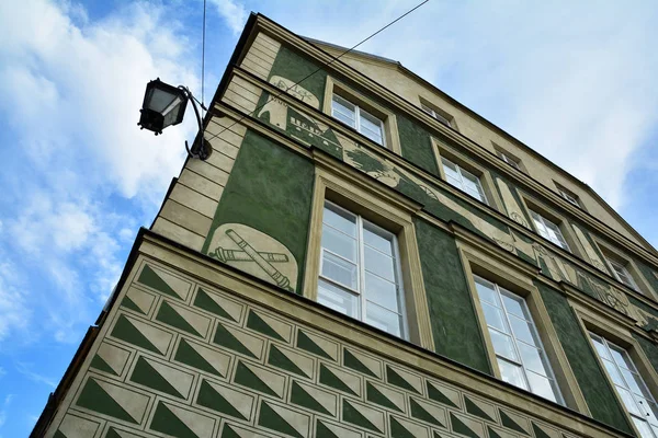 Architecture Traditionnelle Colorée Sur Place Marché Vieille Ville Rynek Starego — Photo