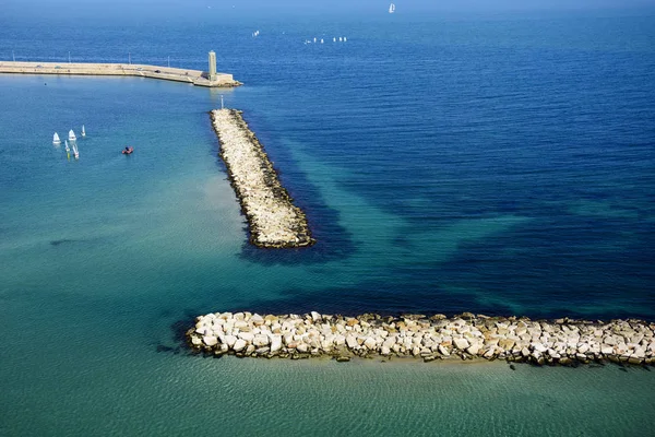 Wunderschöner Blick Auf Das Adriatische Meer Lungomare Und Hafen Von — Stockfoto