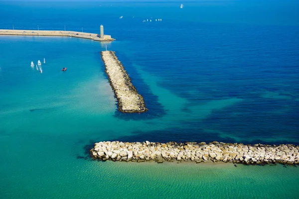 Wunderschöner Blick Auf Das Adriatische Meer Lungomare Und Hafen Von — Stockfoto