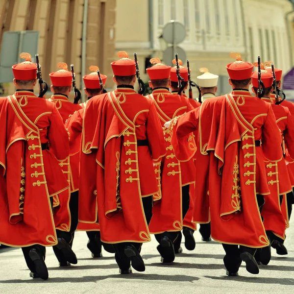 Zagreb Croazia Luglio 2017 Cerimonia Del Cambio Delle Guardie Attrazione — Foto Stock