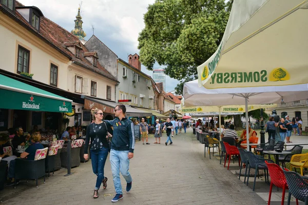 Zagreb Croatia Июля 2017 Года Вид Улицу Старом Городе Загреба — стоковое фото