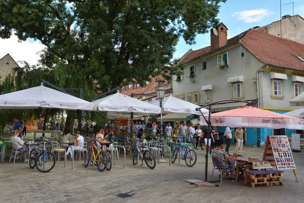 Zagreb Croatia Июля 2017 Года Вид Улицу Старом Городе Загреба — стоковое фото