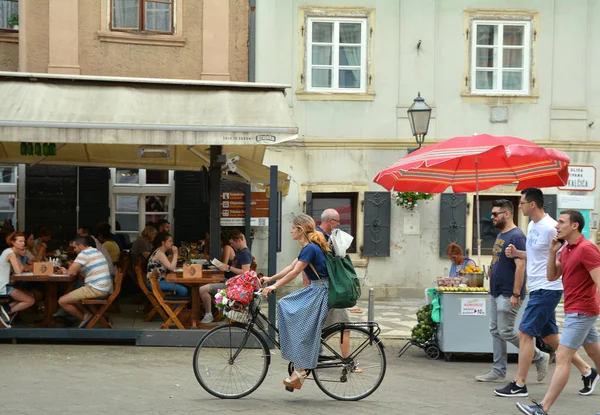 Zagreb Croatia Июля 2017 Года Вид Улицу Старом Городе Загреба — стоковое фото