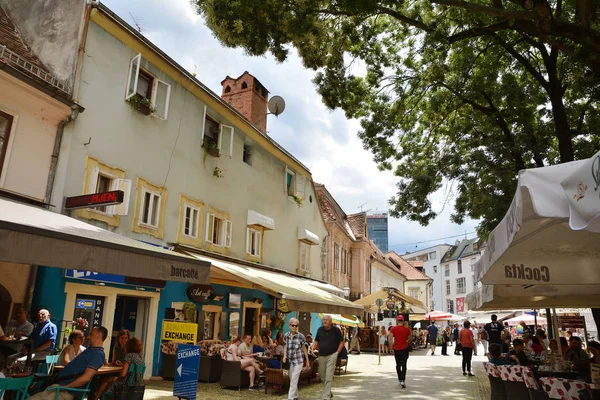 Zagreb Croazia Luglio 2017 Città Vista Strada Nel Centro Storico — Foto Stock