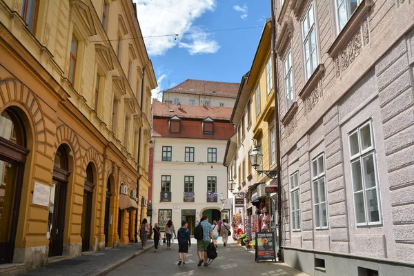 Zagreb Croácia Julho 2017 Cidade Vista Rua Cidade Velha Zagreb — Fotografia de Stock