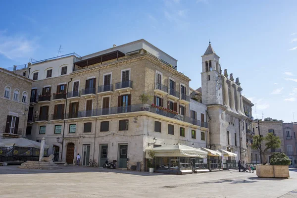 Bari Italia Febrero 2019 Vista Piazza Del Mercantil Antigua Plaza — Foto de Stock